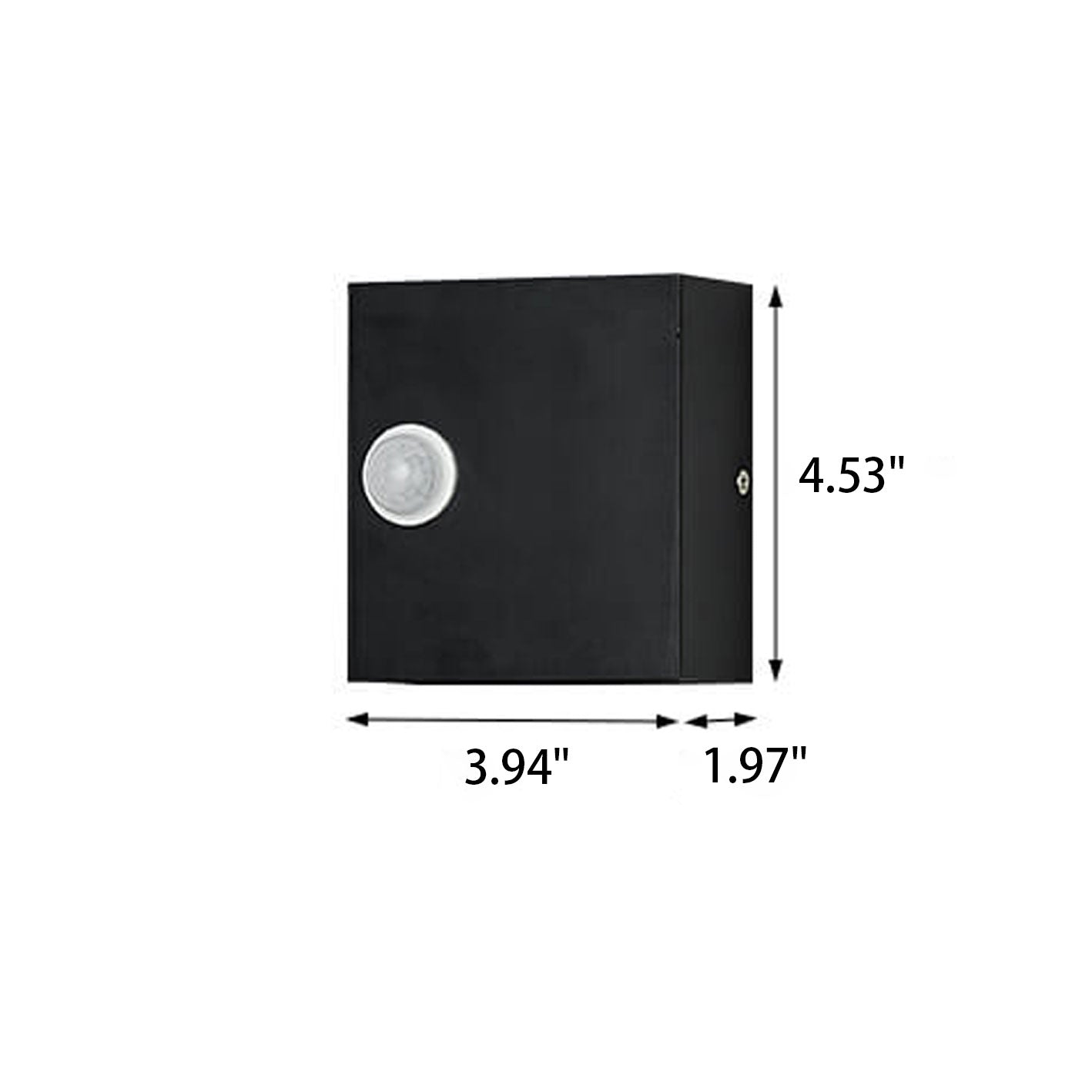 Bramley Cube Wall Sconce, Black White IP65 Waterproof LED Up Down Outdoor Light for Back Door, Garage & Side Passage