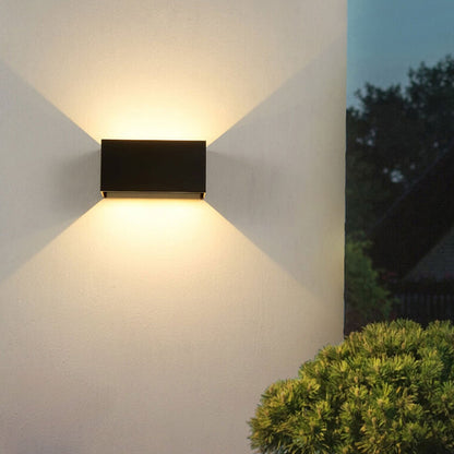 Wexford Up Down Wall Light, Black IP65 Waterproof LED Outdoor Wall Sconce for Front Door, Driveway & Garage