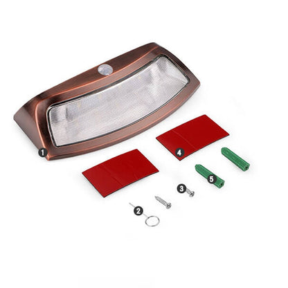 Alder Solar Motion Wall Light, Black or Rose Gold IP65 Waterproof Solar Motion Sensor Light for Gate, Shed & Garage