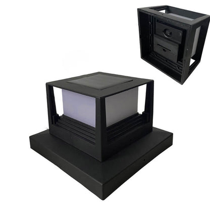 Cairn Solar Post Cap Light, Black White IP65 Waterproof Wireless Solar Fence Post Cap for 4x4 Deck Railing & Gate
