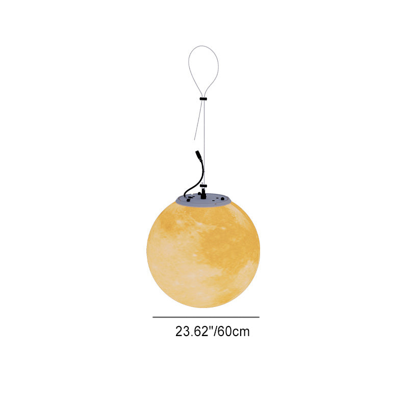 Vale Moon Solar Pendant, Warm Glow Hanging Solar Globe Garden Light for Pergola, Patio, Tree & Gazebo