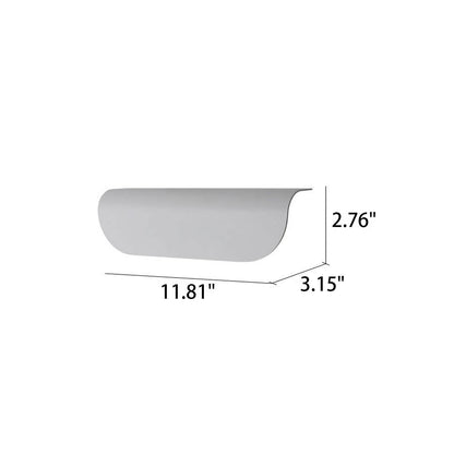Arden Curved Wall Light, Wide Black IP65 Waterproof LED Outdoor Wall Sconce for Garage Door & Garden Wall