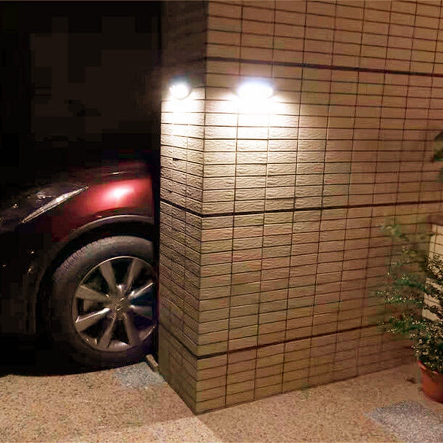 Alder Solar Motion Wall Light, Black or Rose Gold IP65 Waterproof Solar Motion Sensor Light for Gate, Shed & Garage