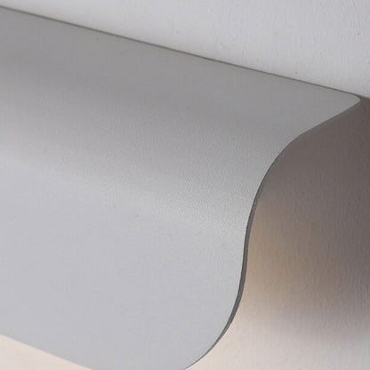 Arden Curved Wall Light, Wide Black IP65 Waterproof LED Outdoor Wall Sconce for Garage Door & Garden Wall