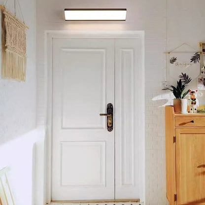 Brecon Square Bar Wall Light, Black White IP65 Waterproof LED Outdoor Sconce for Garage, Patio & Facade