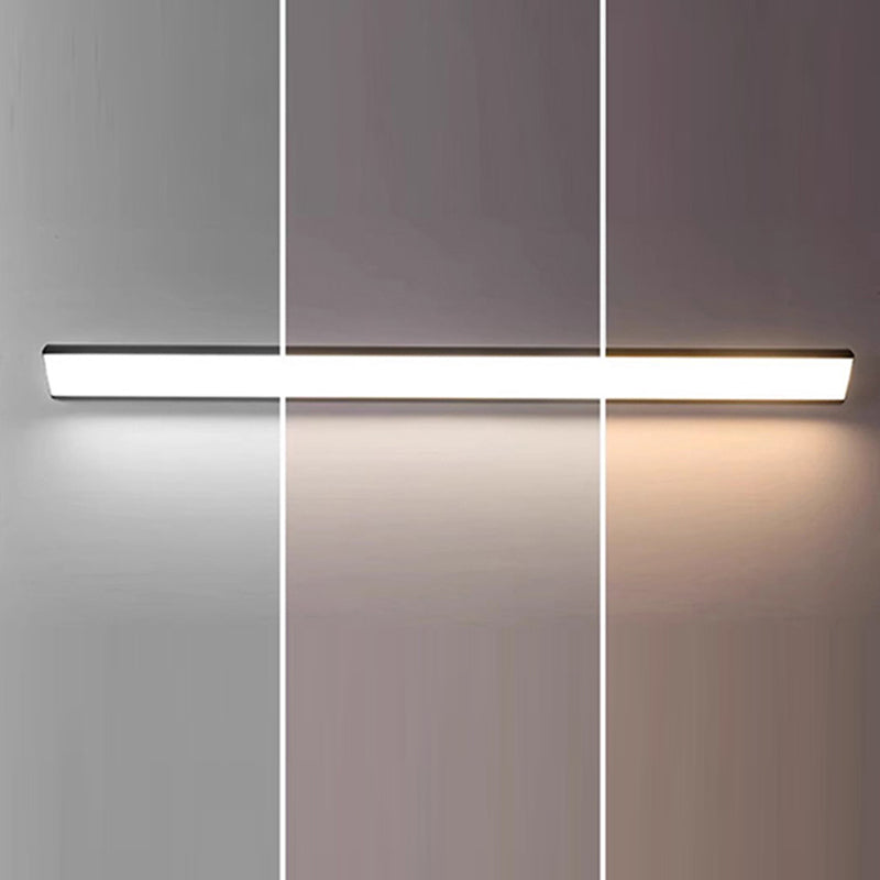 Brecon Square Bar Wall Light, Black White IP65 Waterproof LED Outdoor Sconce for Garage, Patio & Facade