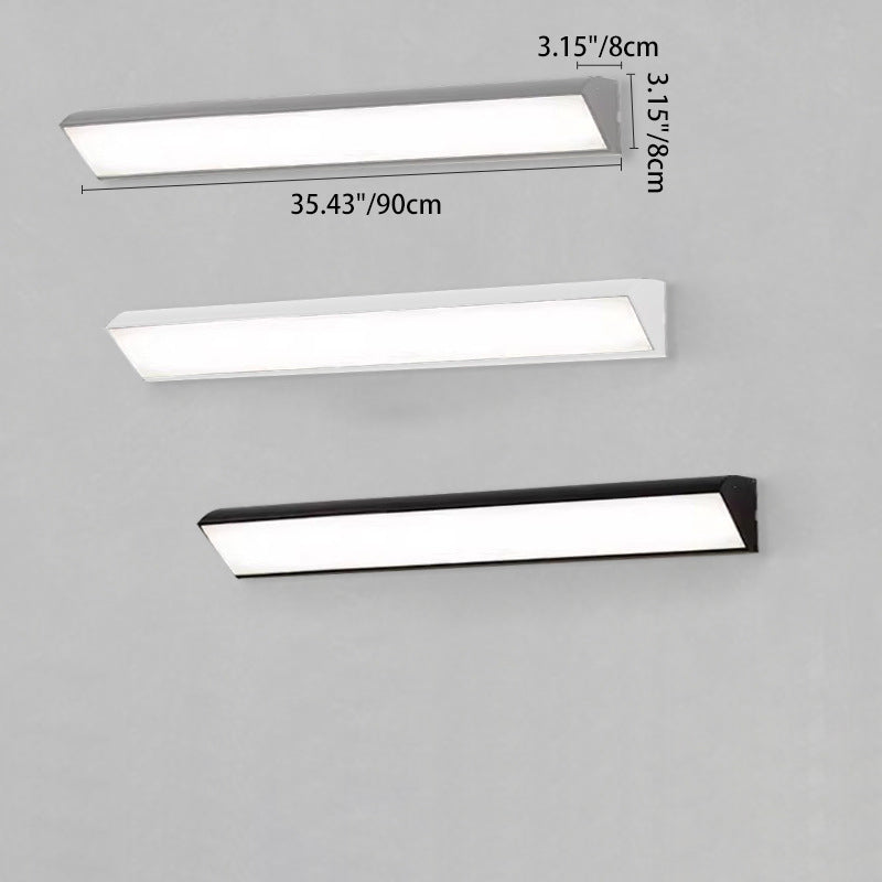Brecon Square Bar Wall Light, Black White IP65 Waterproof LED Outdoor Sconce for Garage, Patio & Facade