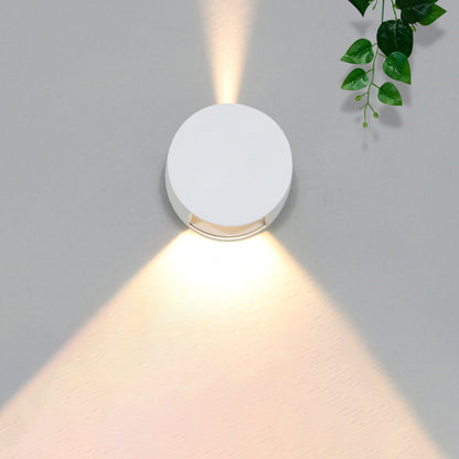 Corbin Square Up Down Light, Black White IP65 Waterproof LED Outdoor Wall Sconce for Modern Facade & Fence