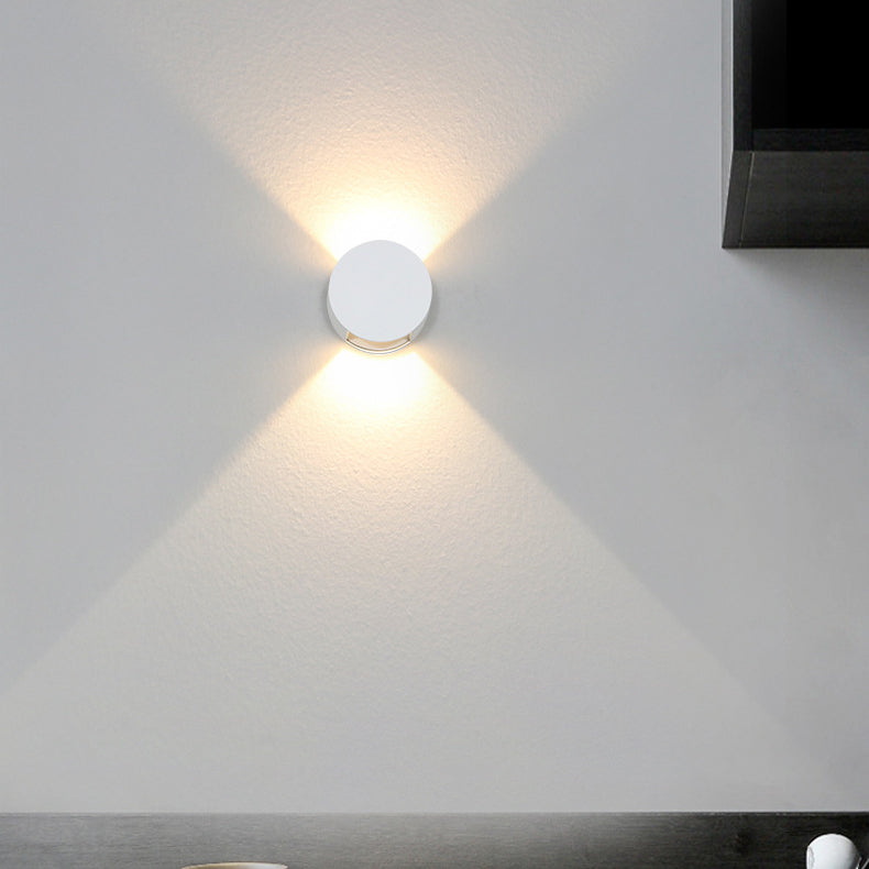 Corbin Square Up Down Light, Black White IP65 Waterproof LED Outdoor Wall Sconce for Modern Facade & Fence
