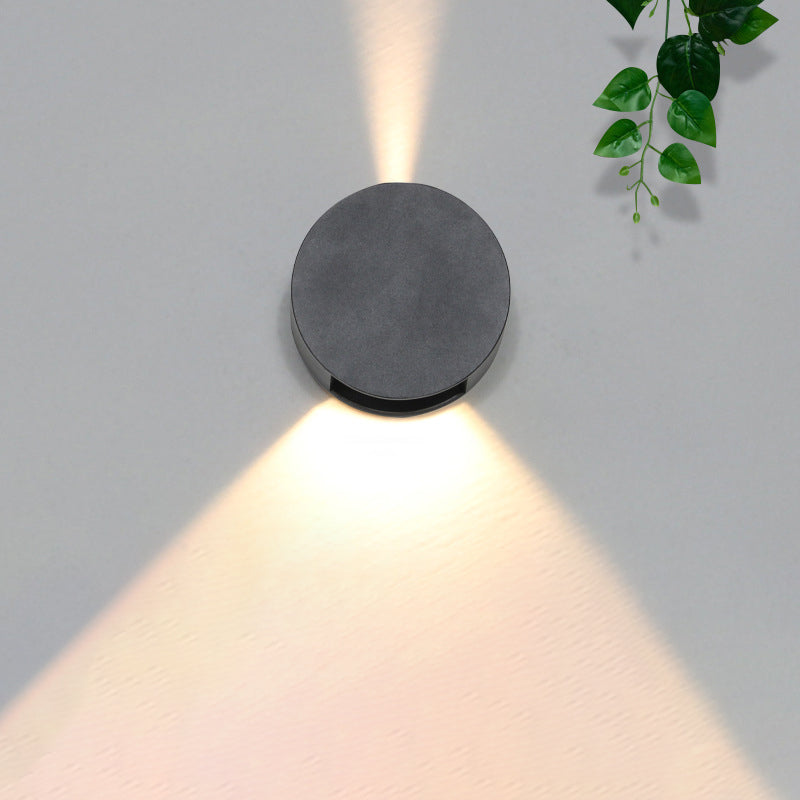 Corbin Square Up Down Light, Black White IP65 Waterproof LED Outdoor Wall Sconce for Modern Facade & Fence