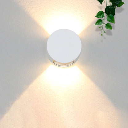 Corbin Square Up Down Light, Black White IP65 Waterproof LED Outdoor Wall Sconce for Modern Facade & Fence
