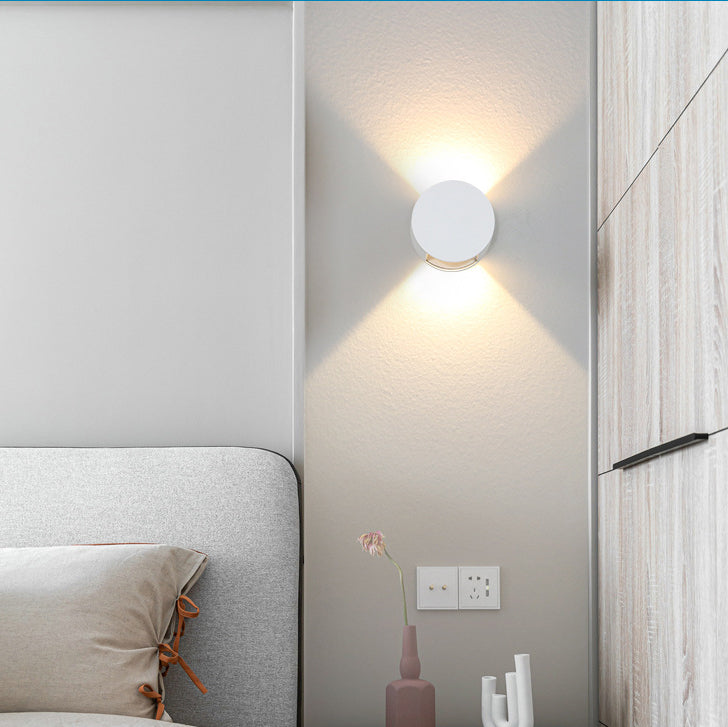 Corbin Square Up Down Light, Black White IP65 Waterproof LED Outdoor Wall Sconce for Modern Facade & Fence
