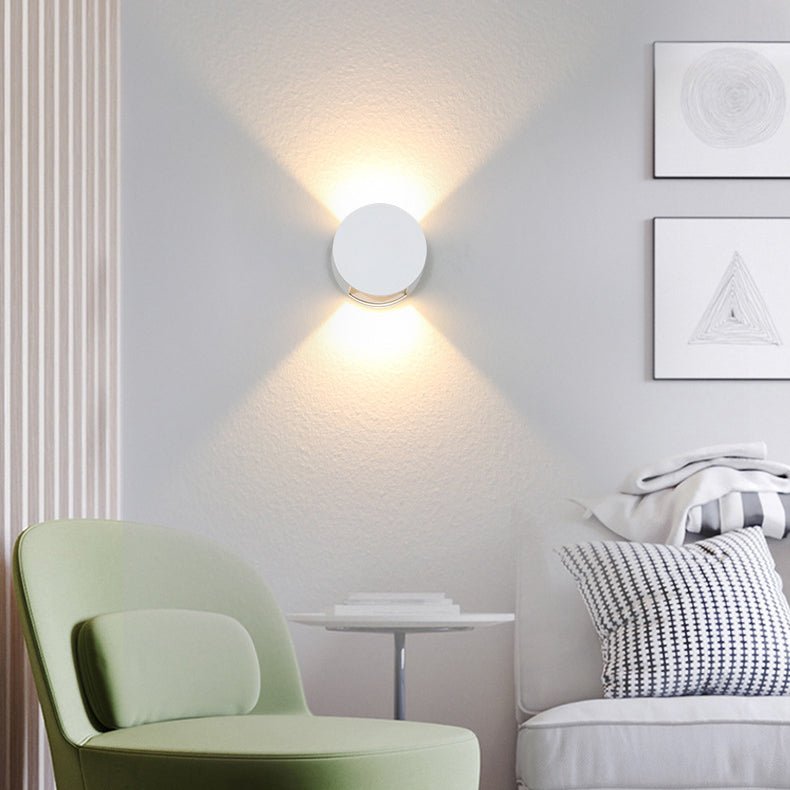 Corbin Square Up Down Light, Black White IP65 Waterproof LED Outdoor Wall Sconce for Modern Facade & Fence