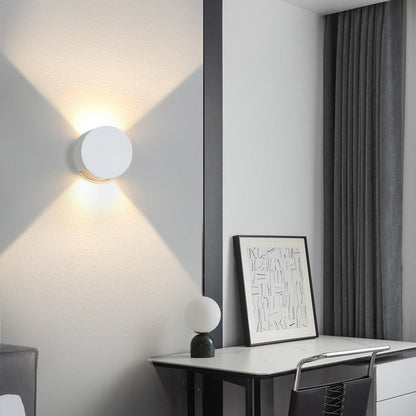 Corbin Square Up Down Light, Black White IP65 Waterproof LED Outdoor Wall Sconce for Modern Facade & Fence