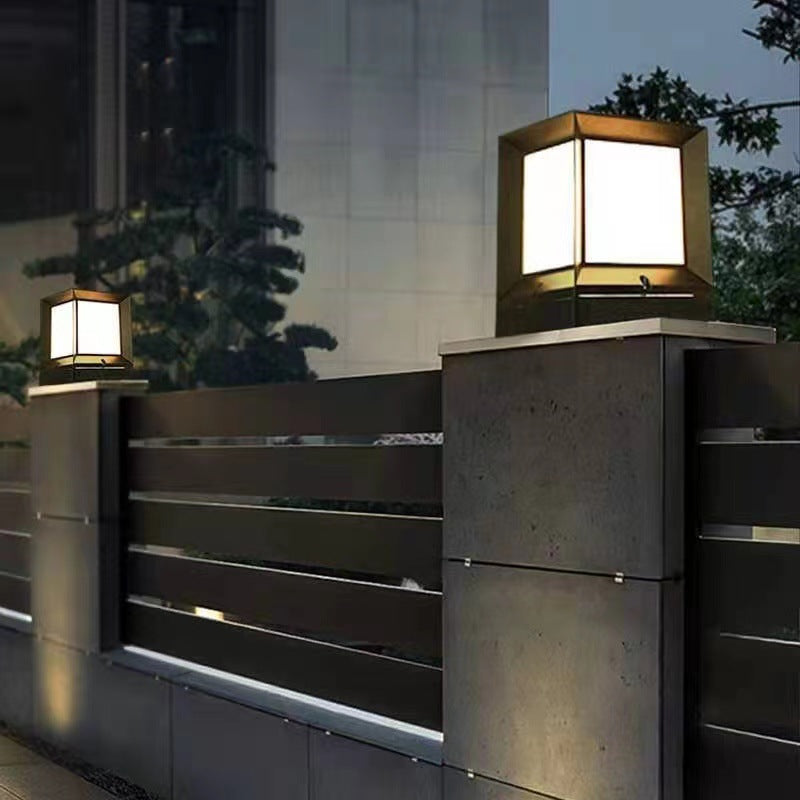 Kingsley Diffused Wall Lantern, Black IP65 Waterproof E26 Outdoor Pillar Light for Gate Pier & Driveway
