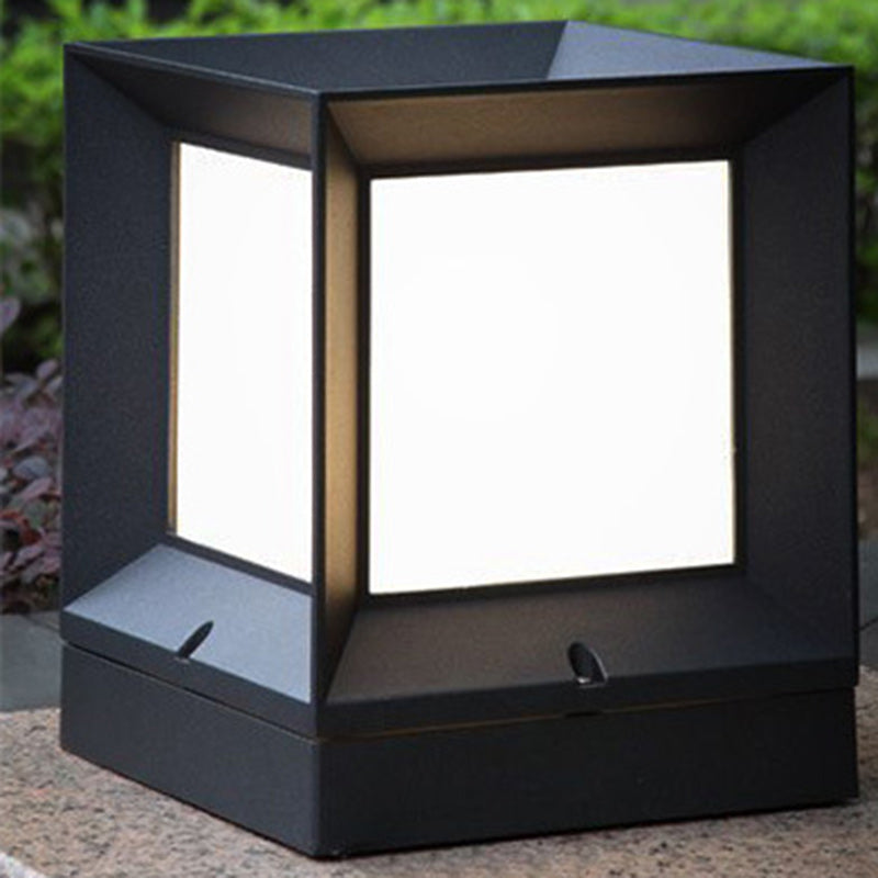 Kingsley Diffused Wall Lantern, Black IP65 Waterproof E26 Outdoor Pillar Light for Gate Pier & Driveway