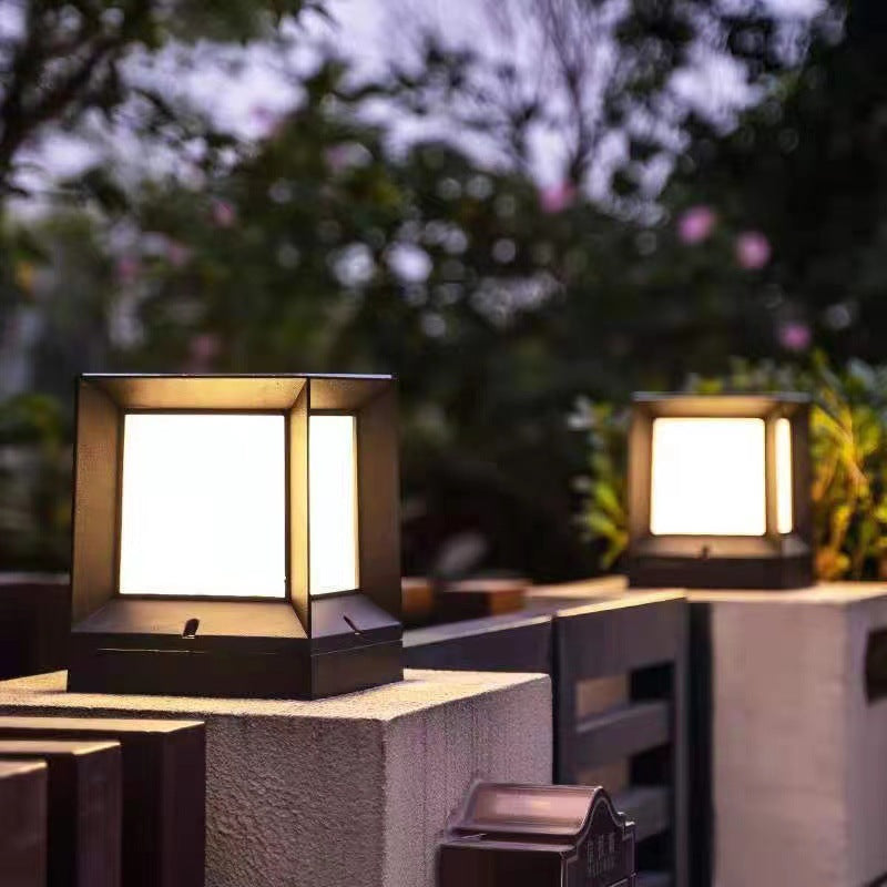 Kingsley Diffused Wall Lantern, Black IP65 Waterproof E26 Outdoor Pillar Light for Gate Pier & Driveway