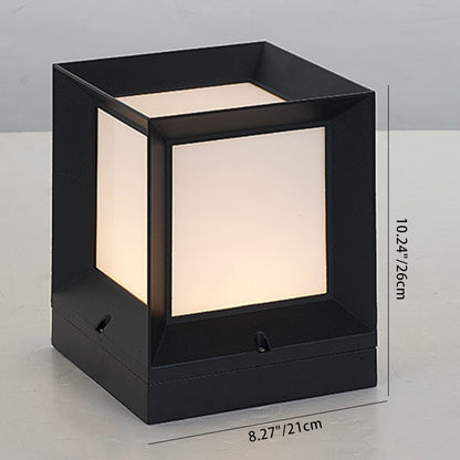 Kingsley Diffused Wall Lantern, Black IP65 Waterproof E26 Outdoor Pillar Light for Gate Pier & Driveway