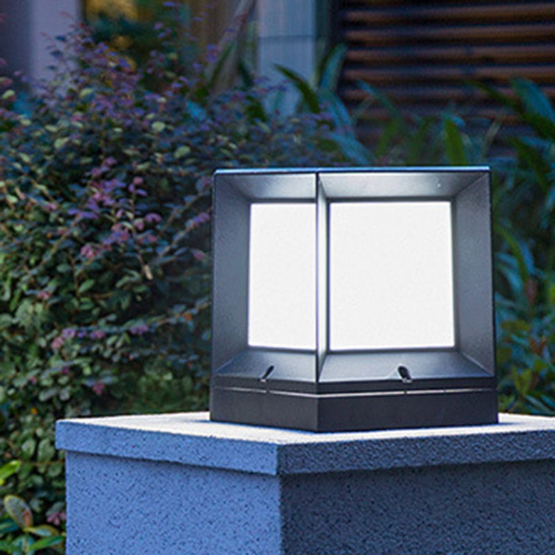 Kingsley Diffused Wall Lantern, Black IP65 Waterproof E26 Outdoor Pillar Light for Gate Pier & Driveway