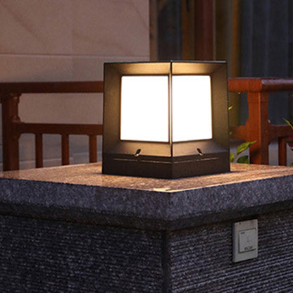 Kingsley Diffused Wall Lantern, Black IP65 Waterproof E26 Outdoor Pillar Light for Gate Pier & Driveway