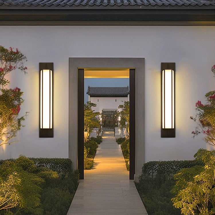 Sandell Dolomite Bollard Light, LED Garden Bollard Path Light for Driveway, Border & Walkway