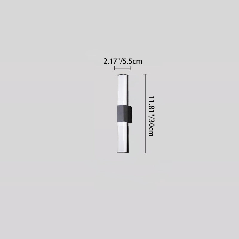 Kelsey Tall Bar Wall Light, Slim LED Outdoor Wall Sconce for Front Door, Entryway & Facade