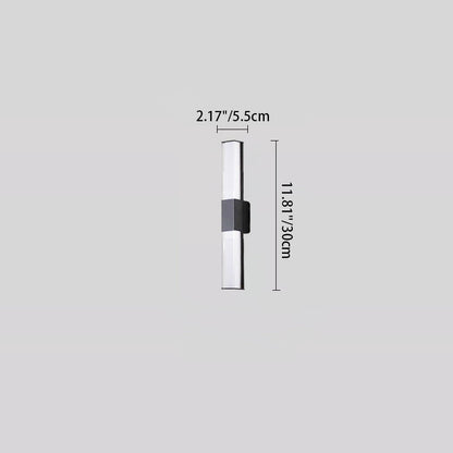 Kelsey Tall Bar Wall Light, Slim LED Outdoor Wall Sconce for Front Door, Entryway & Facade