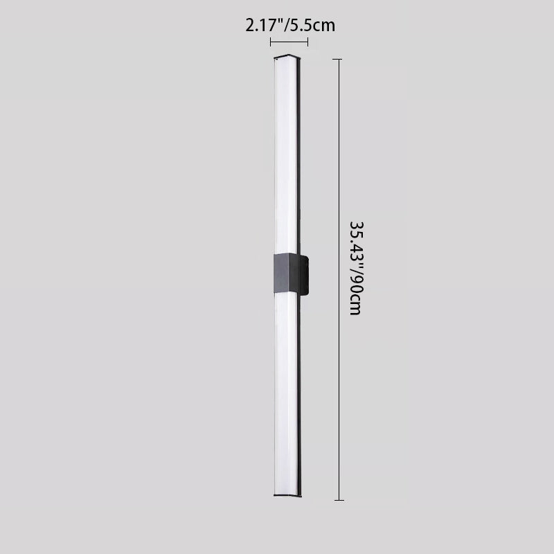 Kelsey Tall Bar Wall Light, Slim LED Outdoor Wall Sconce for Front Door, Entryway & Facade