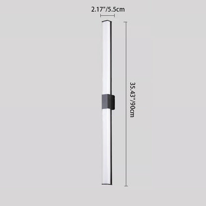 Kelsey Tall Bar Wall Light, Slim LED Outdoor Wall Sconce for Front Door, Entryway & Facade
