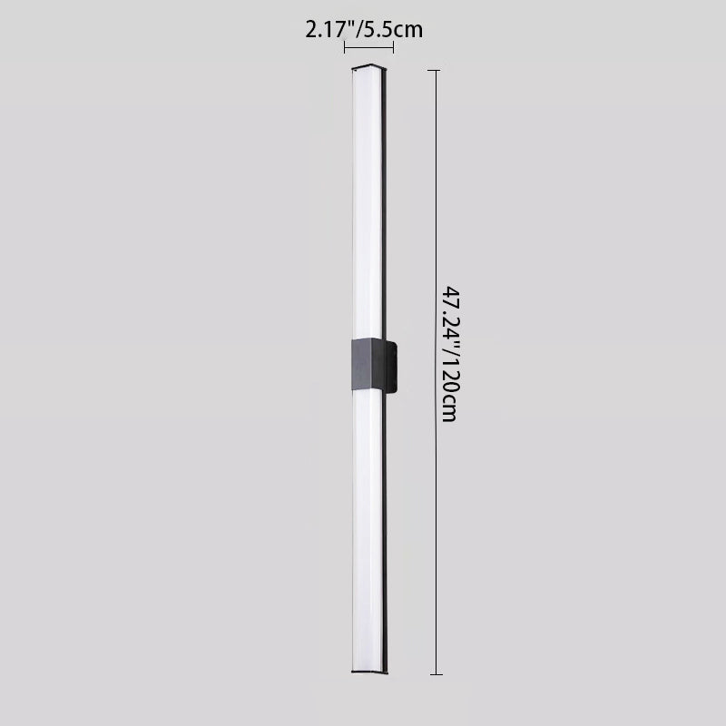Kelsey Tall Bar Wall Light, Slim LED Outdoor Wall Sconce for Front Door, Entryway & Facade