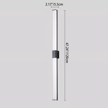 Kelsey Tall Bar Wall Light, Slim LED Outdoor Wall Sconce for Front Door, Entryway & Facade