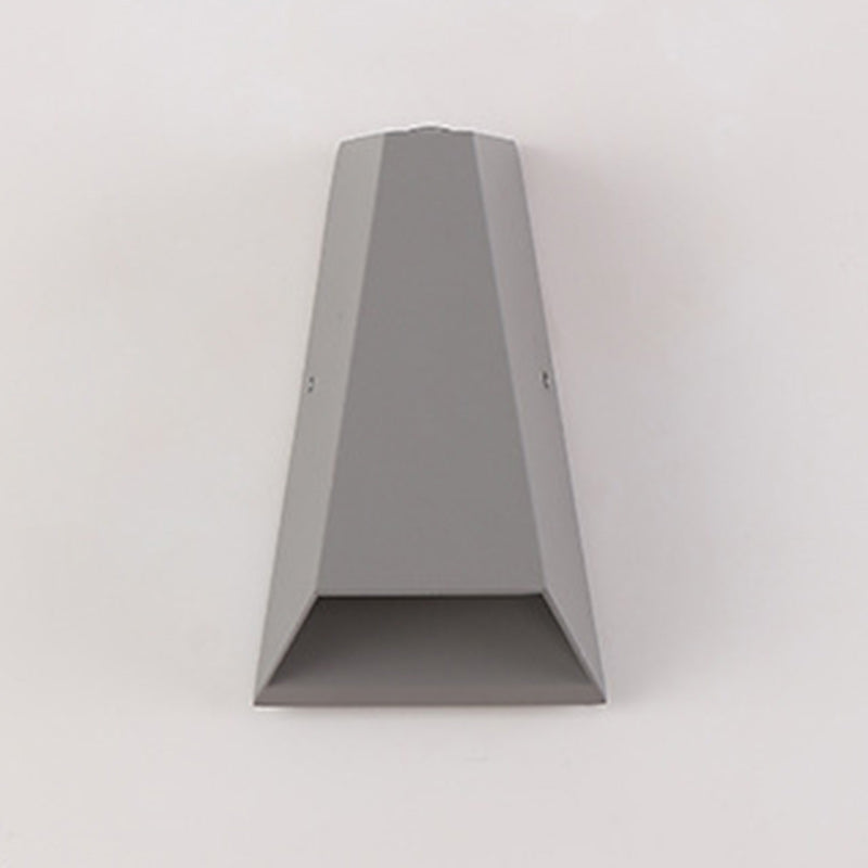 Kelby Trapezoid Sconce, Black White IP65 Waterproof LED Up Down Outdoor Light for Doorway & Patio