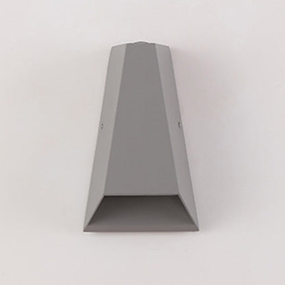 Kelby Trapezoid Sconce, Black White IP65 Waterproof LED Up Down Outdoor Light for Doorway & Patio