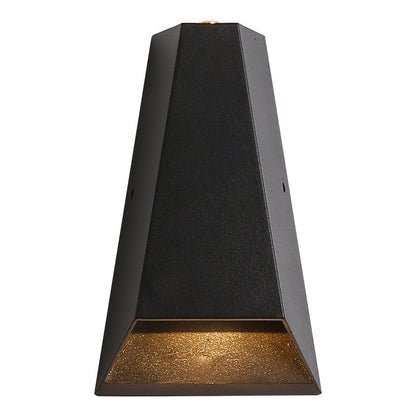 Kelby Trapezoid Sconce, Black White IP65 Waterproof LED Up Down Outdoor Light for Doorway & Patio