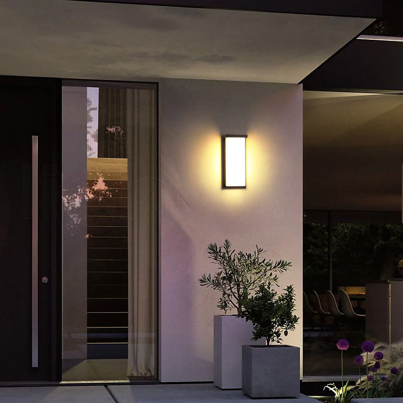Halstead LED Up Down Wall Light, Black IP65 Waterproof LED Outdoor Facade Wash Light for Garage & Driveway