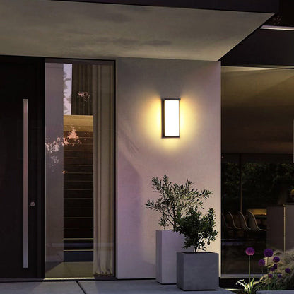 Halstead LED Up Down Wall Light, Black IP65 Waterproof LED Outdoor Facade Wash Light for Garage & Driveway