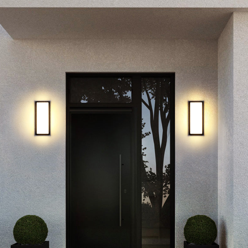 Halstead LED Up Down Wall Light, Black IP65 Waterproof LED Outdoor Facade Wash Light for Garage & Driveway
