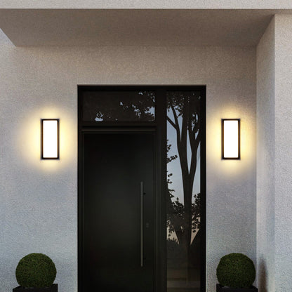 Halstead LED Up Down Wall Light, Black IP65 Waterproof LED Outdoor Facade Wash Light for Garage & Driveway