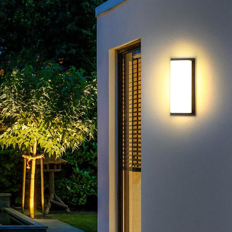 Halstead LED Up Down Wall Light, Black IP65 Waterproof LED Outdoor Facade Wash Light for Garage & Driveway