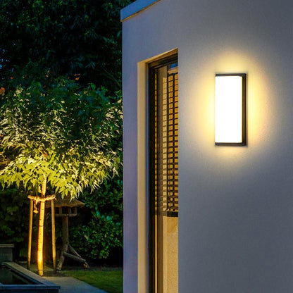 Halstead LED Up Down Wall Light, Black IP65 Waterproof LED Outdoor Facade Wash Light for Garage & Driveway