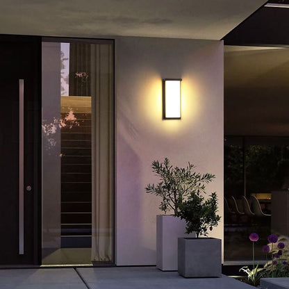 Halstead LED Up Down Wall Light, Black IP65 Waterproof LED Outdoor Facade Wash Light for Garage & Driveway