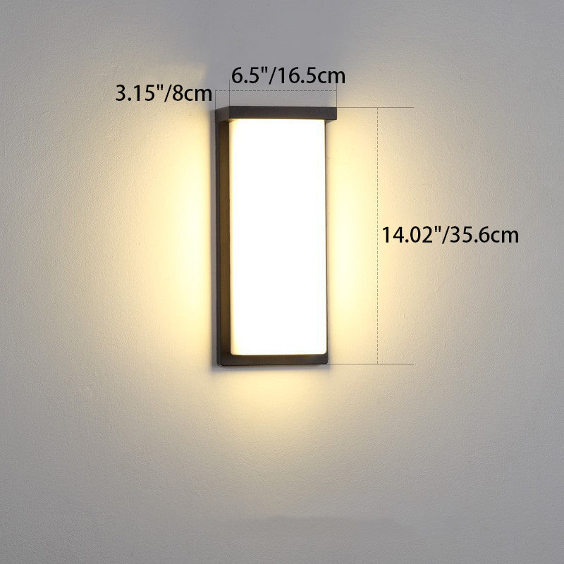 Halstead LED Up Down Wall Light, Black IP65 Waterproof LED Outdoor Facade Wash Light for Garage & Driveway