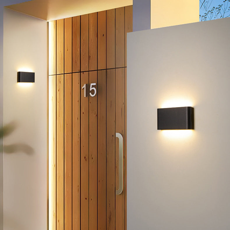 Fenwick Compact Wall Light, Slim Black White IP65 Waterproof LED Outdoor Sconce for Doorway & Narrow Wall