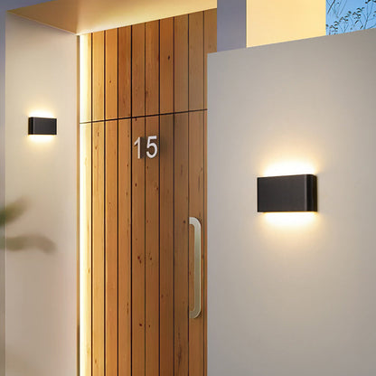 Fenwick Compact Wall Light, Slim Black White IP65 Waterproof LED Outdoor Sconce for Doorway & Narrow Wall