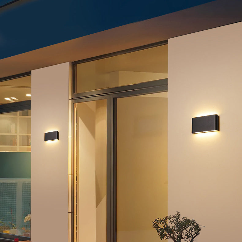 Fenwick Compact Wall Light, Slim Black White IP65 Waterproof LED Outdoor Sconce for Doorway & Narrow Wall