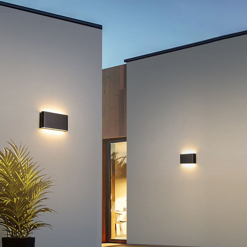 Fenwick Compact Wall Light, Slim Black White IP65 Waterproof LED Outdoor Sconce for Doorway & Narrow Wall
