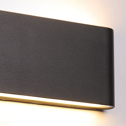 Fenwick Compact Wall Light, Slim Black White IP65 Waterproof LED Outdoor Sconce for Doorway & Narrow Wall