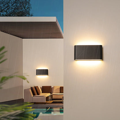 Fenwick Compact Wall Light, Slim Black White IP65 Waterproof LED Outdoor Sconce for Doorway & Narrow Wall