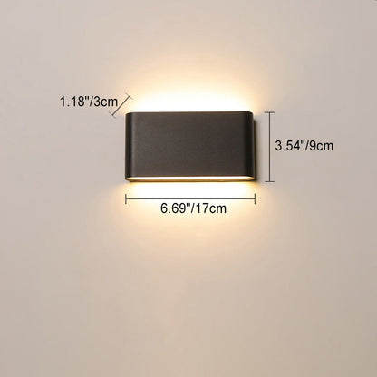 Fenwick Compact Wall Light, Slim Black White IP65 Waterproof LED Outdoor Sconce for Doorway & Narrow Wall