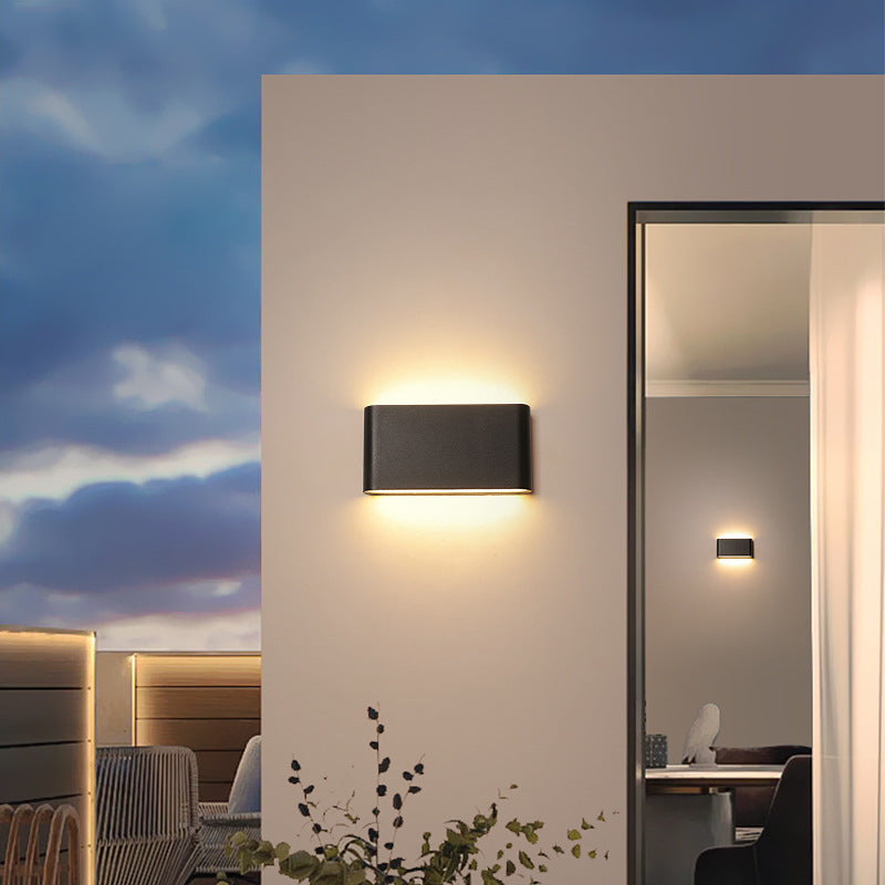 Fenwick Compact Wall Light, Slim Black White IP65 Waterproof LED Outdoor Sconce for Doorway & Narrow Wall